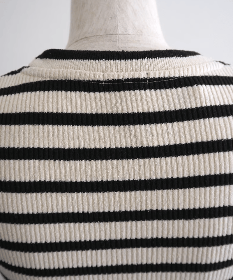 リブニット＆ソークルーネックシャツ/R&D.M.co- | DONOVAN