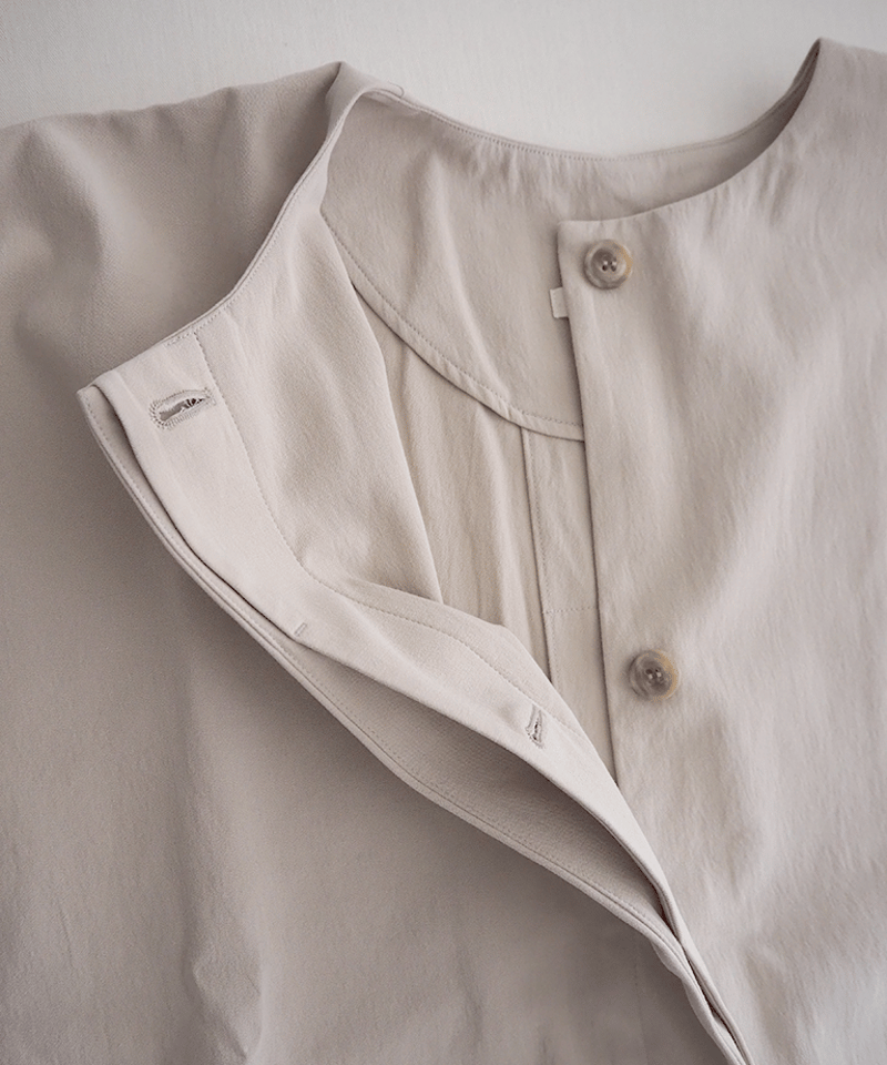 エヴァムエヴァ　ノーカラーコート evam eva エヴァムエヴァ リネンコットン ノーカラー コート e241t025