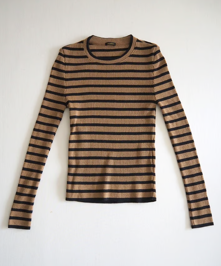 R&D.M.Co-☆今期新品未使用クルーネックリブニットソー　ブラック リブニット＆ソークルーネックシャツ/R&D.M.co- | DONOVAN