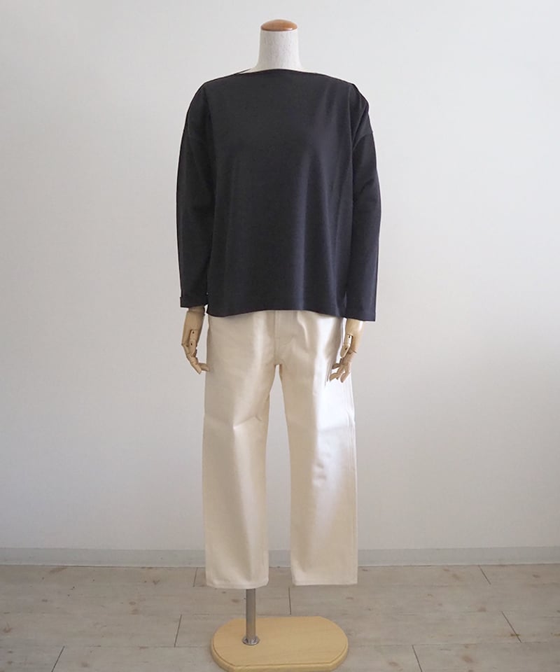 【新品】evam eva ボートネックプルオーバー evameva コットンボートネックプルオーバー | Vie