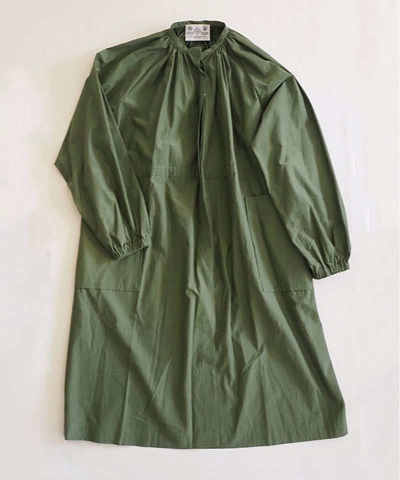 コットンキュプラフライフロントスモックドレス/R&D.M.co- | DONOVAN