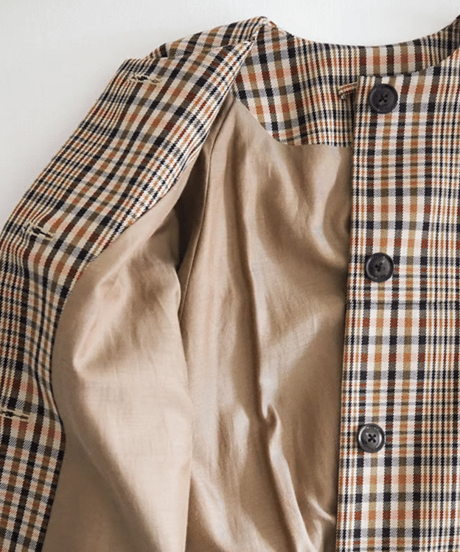 Courbet（クールベ）コットンチェックコート/Atelier d'antan