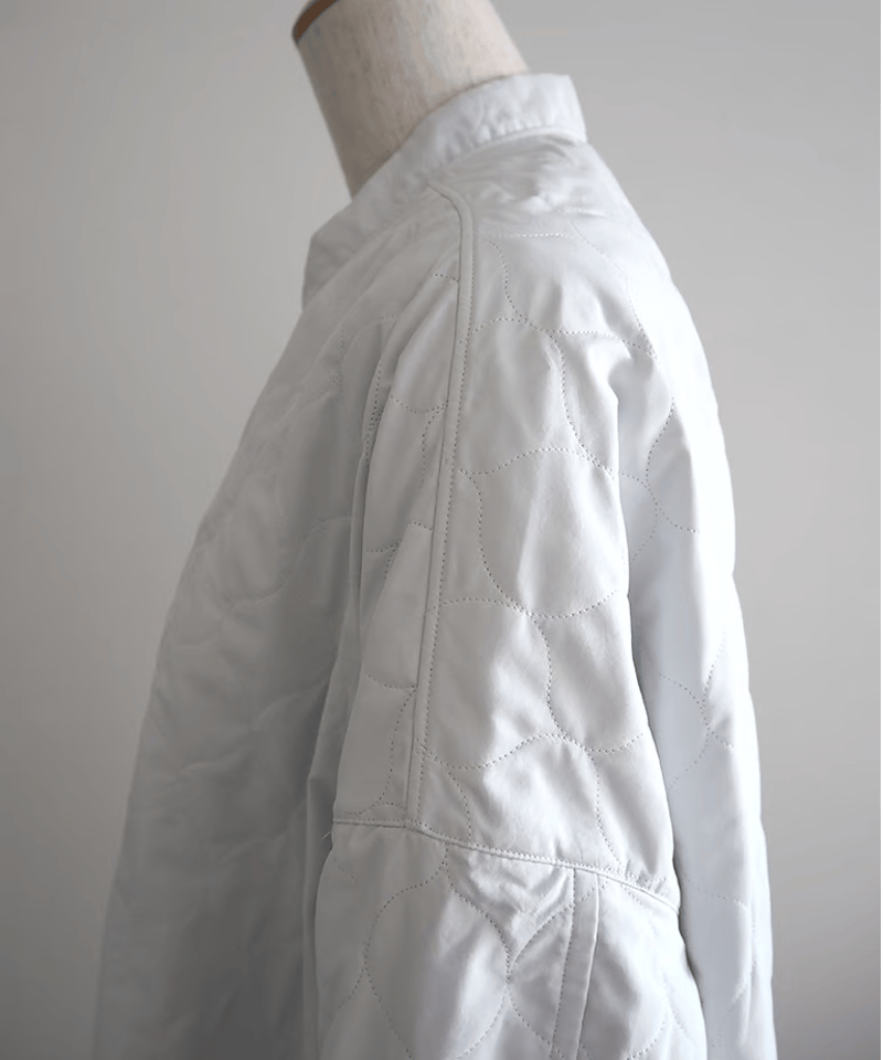 【タグ付未使用】ノーコントロールエアー　コマサーモキルトシャツ ポリエステルタイプライターコマサーモキルトリブライクカラー