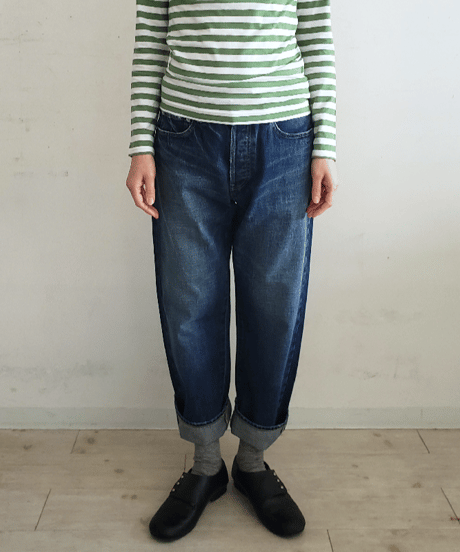 ストレートデニムパンツ（ビンテージライク）/R&D.M.co-