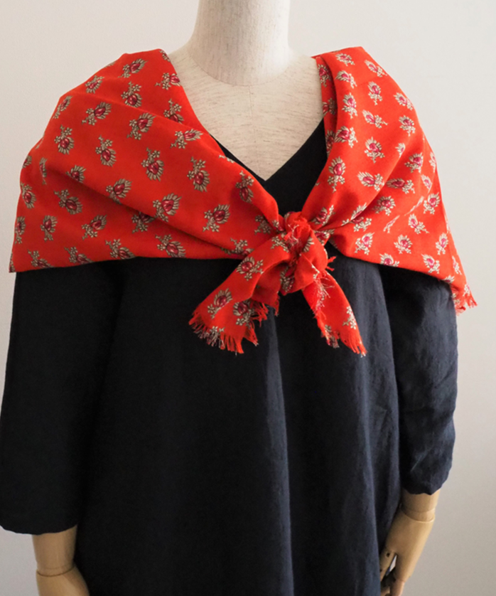 ✿R&D.M.Co-「ガーゼショール」モチーフプリント　未使用品 ✿R&D.M.Co-「ガーゼショール」モチーフプリント未使用品