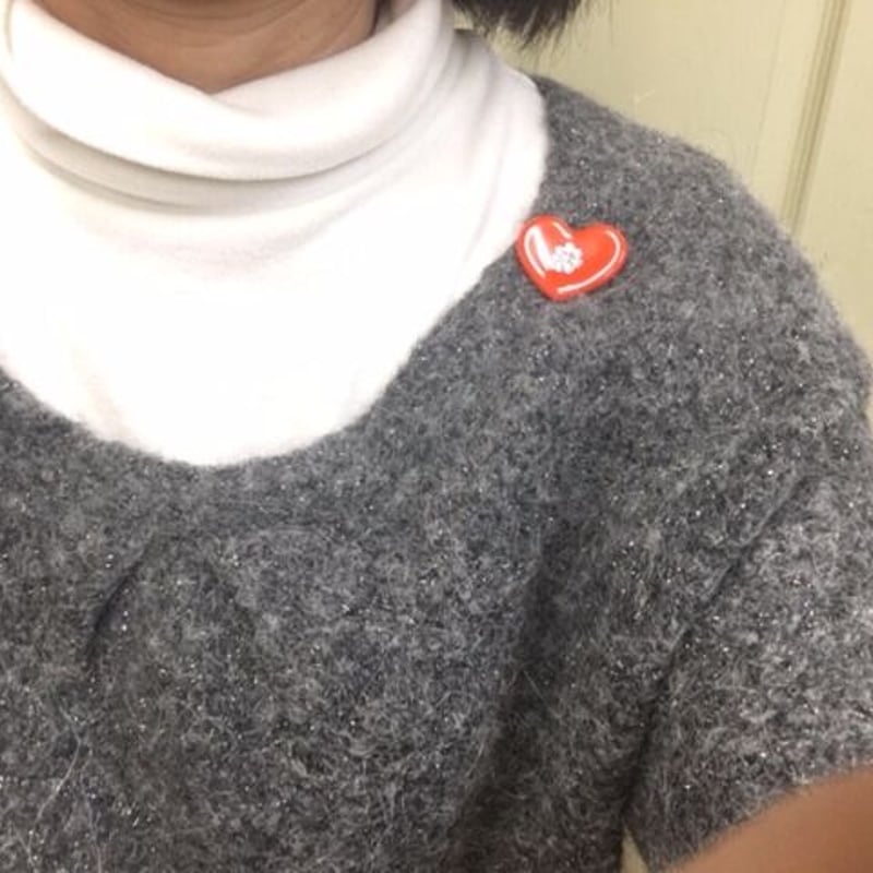 ハートブローチ華 オレンジ クリスタル1色 | アキツアートブラスト