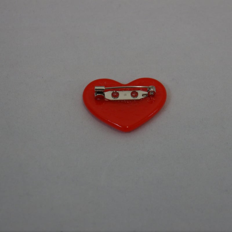 ハートブローチ華 オレンジ クリスタル1色 | アキツアートブラスト