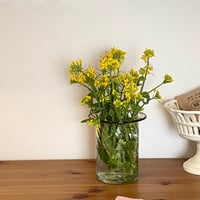 GLASS FLOWER VASE【平口筒/clear/口巻】“wide”