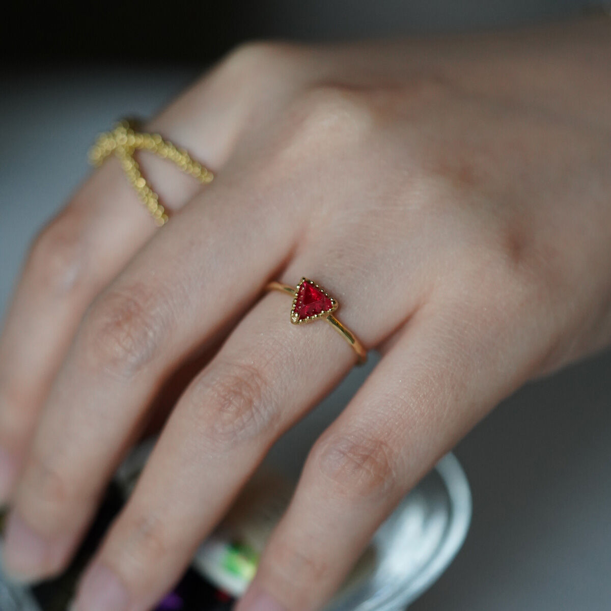 スピネル原石 18K リング | dolip