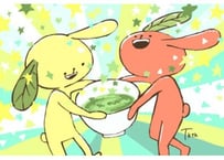 【e-1】お茶うさぎポストカード①