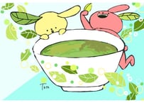 【e-5】お茶うさぎポストカード⑤