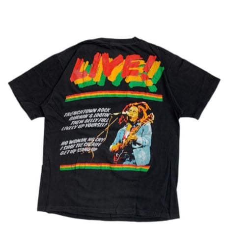 BOB MARLEY " LIVE " T-SHIRTS BLACK