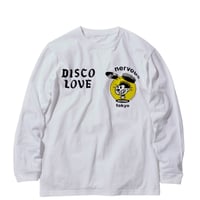 " NERVOUS TOKYO " L/S TEE WHITE