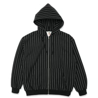 MP BASIC ZIP UP HOODIE BLACK STRIPE