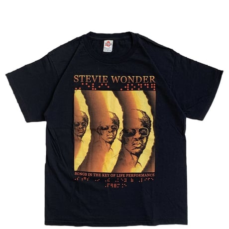 STEVIE WONDER S/S TEE BLACK