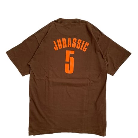 " JURASSIC 5 " LOGO TEE BROWN