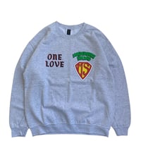" ONE LOVE " 8oz CREW SILVER GREY