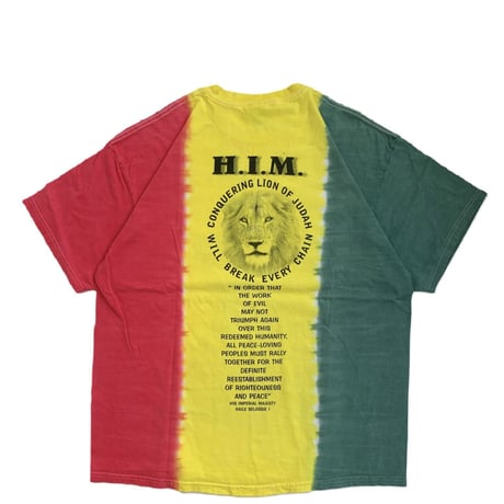 " HAILE SELASSIE I " S/S TEE RASTA