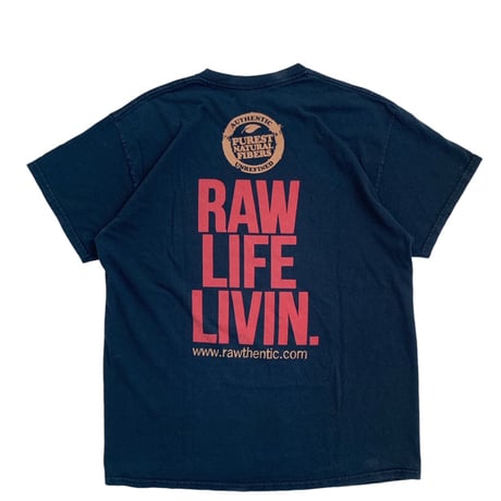 " RAW " S/S TEE BLACK