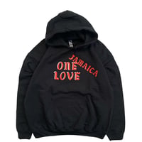 " ONE LOVE " 8oz HOODIE SWEAT BLACK