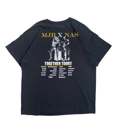 "NAS X MJB TOUR 2019" S/S TEE BLACK