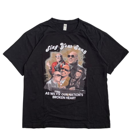 " STEVIE WONDER " S/S TEE BLACK