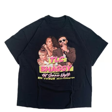 " TLC & SHAGGY 2023 TOUR " S/S TEE BLACK