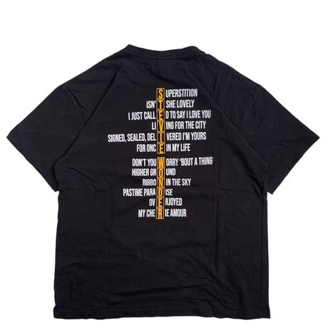 " STEVIE WONDER " S/S TEE BLACK
