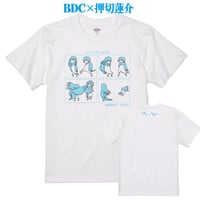 Ｅ.とんでけTシャツ（白ｘスカイブルー）