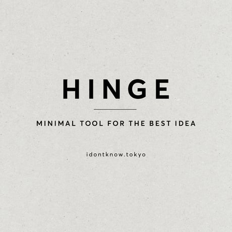 HINGE black