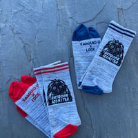 ASA MONSTER SOCKS (2set) dark blue & red