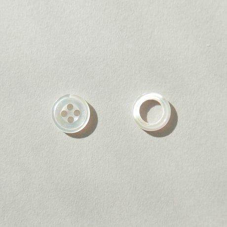 Tying shells Silver mini earring pair