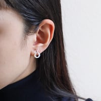 Tying shells Silver mini earring pair