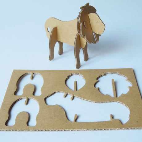 「夢ダンボ」組み立て動物[ダンボールキット] ライオン