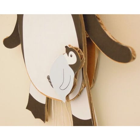 ダンボールの工作キット【ペンギンのあやつり人形】からくり学んで作ろう(6歳以上)メール便対応【ギフトに最適】