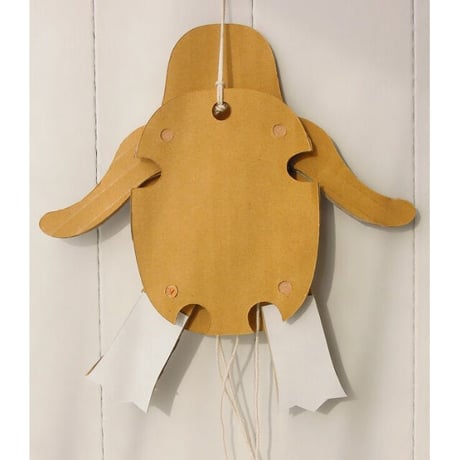 ダンボールの工作キット【ペンギンのあやつり人形】からくり学んで作ろう(6歳以上)メール便対応【ギフトに最適】