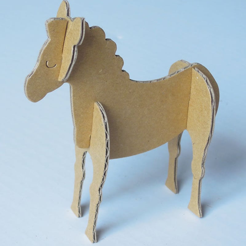 夢ダンボ」組み立て動物[ダンボールキット] シマウマ | moco-ya's STORE