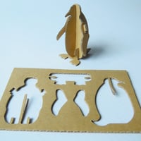 「夢ダンボ」組み立て動物[ダンボールキット］ペンギン