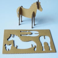 「夢ダンボ」組み立て動物[ダンボールキット] シマウマ