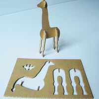 「夢ダンボ」組み立て動物[ダンボールキット] キリン