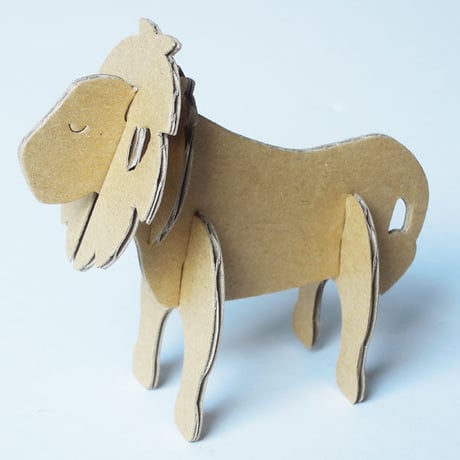 「夢ダンボ」組み立て動物[ダンボールキット] ライオン