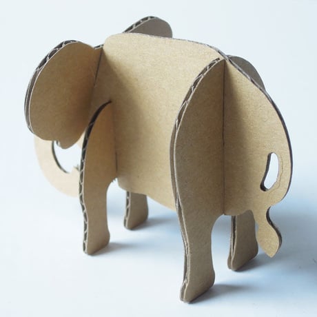 「夢ダンボ」組み立て動物[ダンボールキット] ゾウ