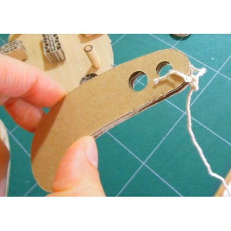 ダンボールの工作キット【パンダのあやつり人形】からくり学んで作ろう（6歳以上）メール便対応【ギフトに最適】