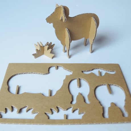 「夢ダンボ」組み立て動物[ダンボールキット] ８種類お得セット