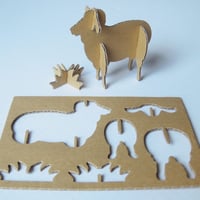 「夢ダンボ」組み立て動物[ダンボールキット］ヒツジ
