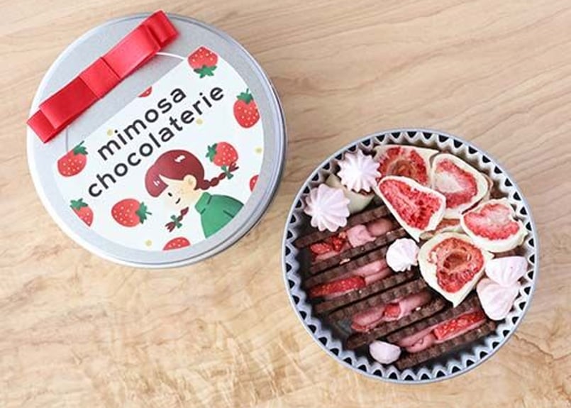 イチゴ缶（小） | mimosa chocolaterie【公式】オンラインショップ