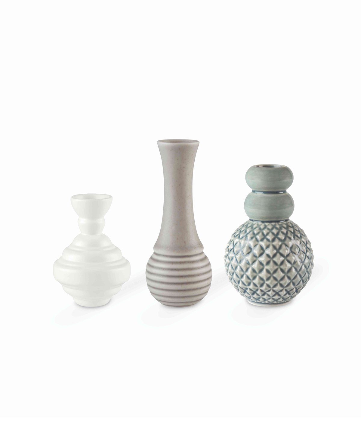 dottir Samsurium ミニベルフラワーベース グレー＆ホワイト | hanamiz