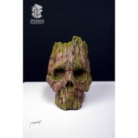 Skull Planter ― 木と融合した髑髏鉢 ペイント＆モス、パウダーVer.―【限定生産】