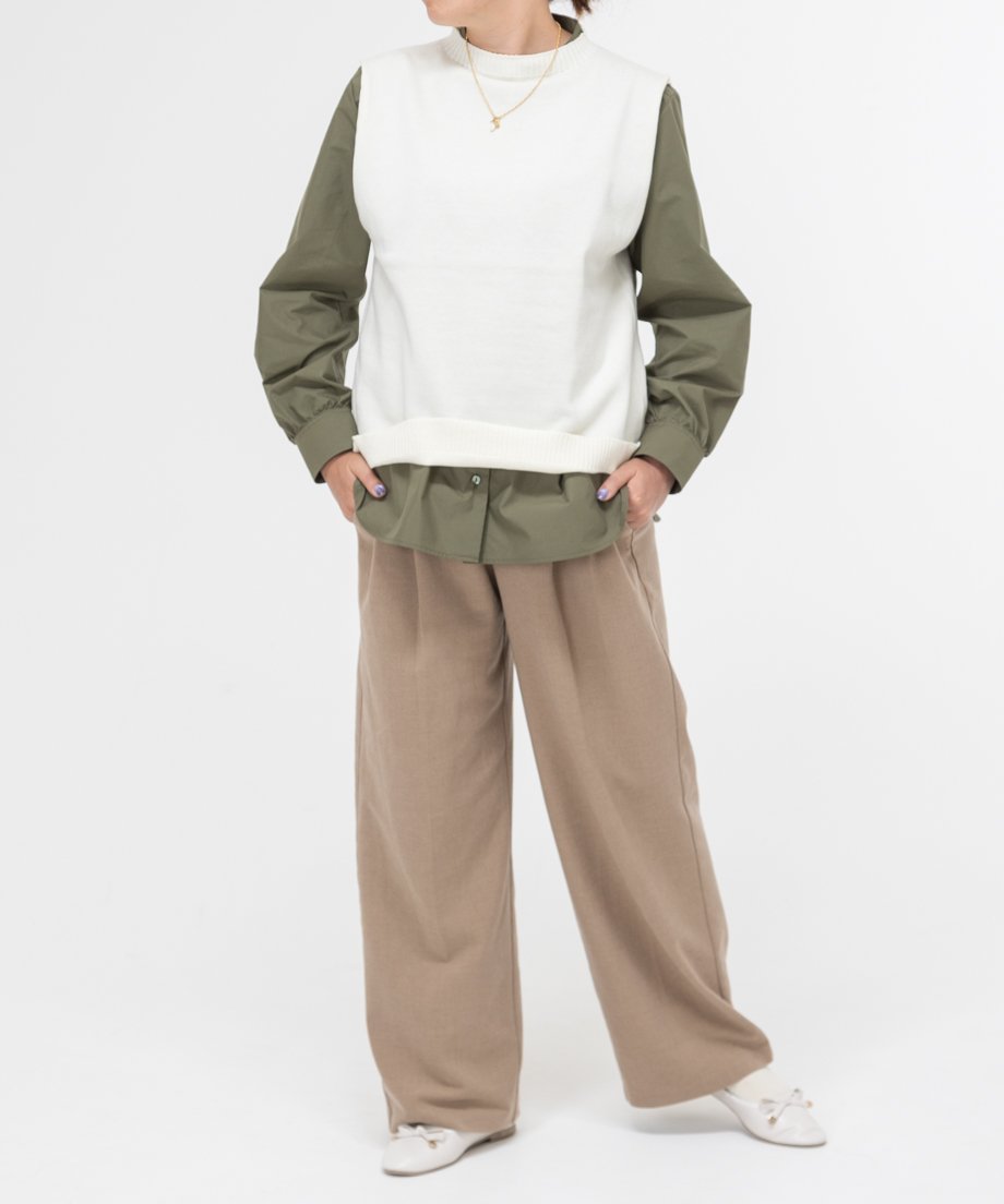 MARUTA '起毛コットンハイネックベスト' | MARUTA