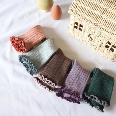 Collegien Lettuce Trim Socks【Bois de Rose】